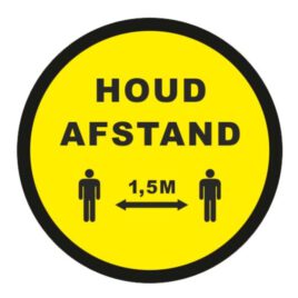 Stickers rond houd afstand 1,5 meter 5 stuks