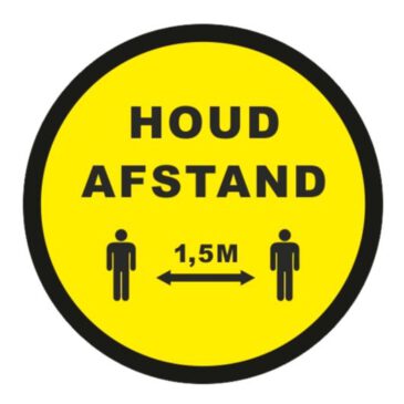 Stickers rond houd afstand 1,5 meter 5 stuks