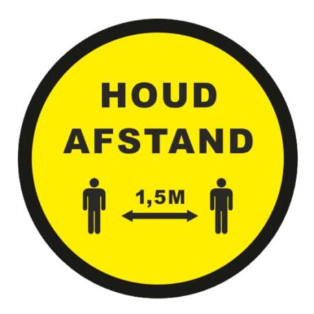houd afstand geel