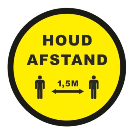 houd afstand geel