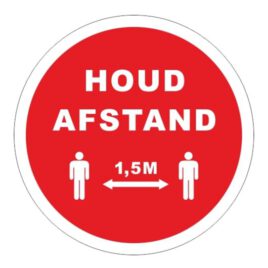 Stickers rond houd afstand 1,5 meter 5 stuks