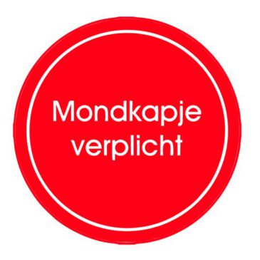 Stickers mondkapje verplicht 5 stuks