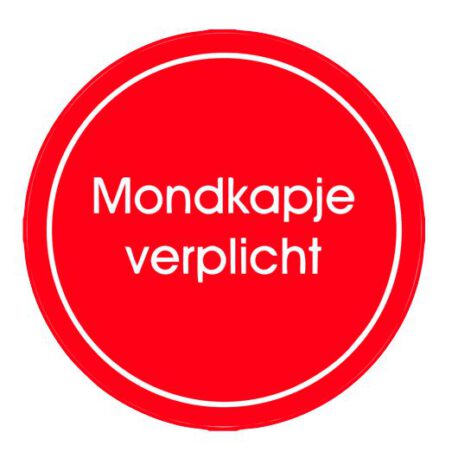 mondkapje verplicht sticker