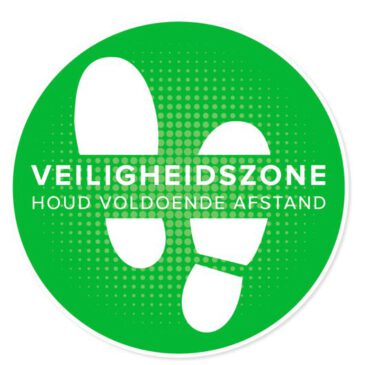 Stickers rond veiligheidszone 5 stuks