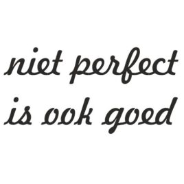 Niet perfect is ook goed