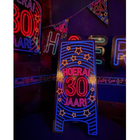 30 jaar neon bord