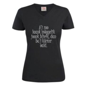 T-shirt dames A’j zoo laank möggelik joonk blieft