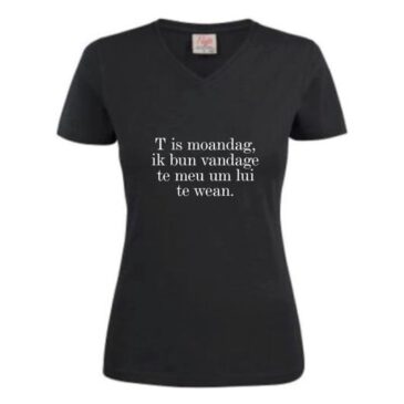 T-shirt dames ’t is moandag