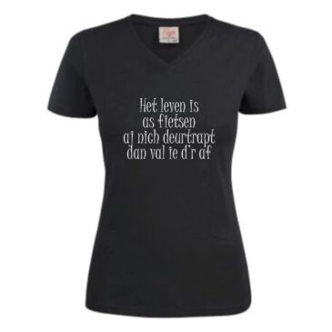 T-shirt dames Het leven is as fietsen