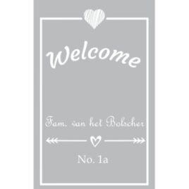 Raamfolie Welcome