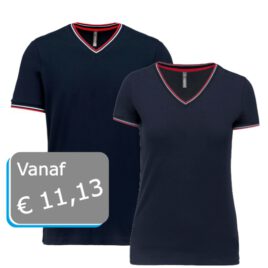T-shirt piqué V-hals