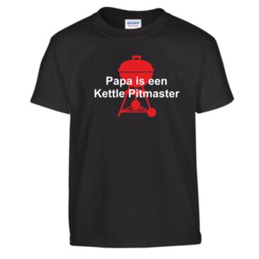 Kinder T-shirt Papa is een Kettle Pitmaster