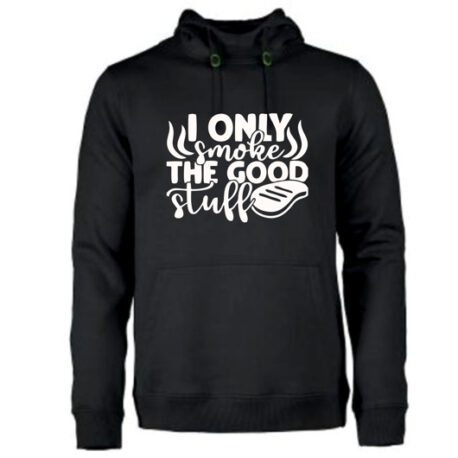 only smook the good stuff hoodie zwart