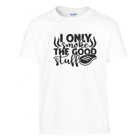 only smook the good stuff t shirt wit