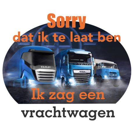 sorry zag een vrachtwagen Dafart