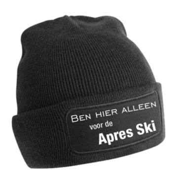 Beanie Ben hier alleen voor de apres ski