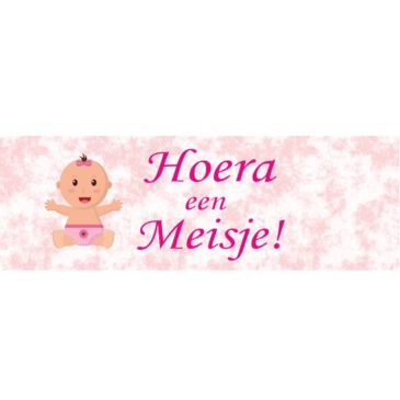 Feestdoek achtergrond Hoera een meisje