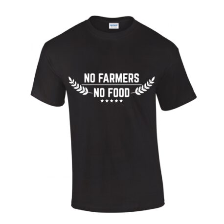 no farmers no food zwart