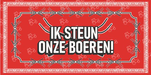 Feestdoek achtergrond Ik steun onze boeren!