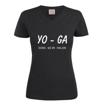 Dames shirt Yo Ga eens wijn halen