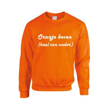 WK Sweater oranje boven (kaal van onder)